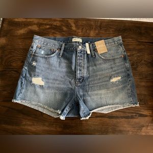 Madewell Relaxed Denim Short Waist 33